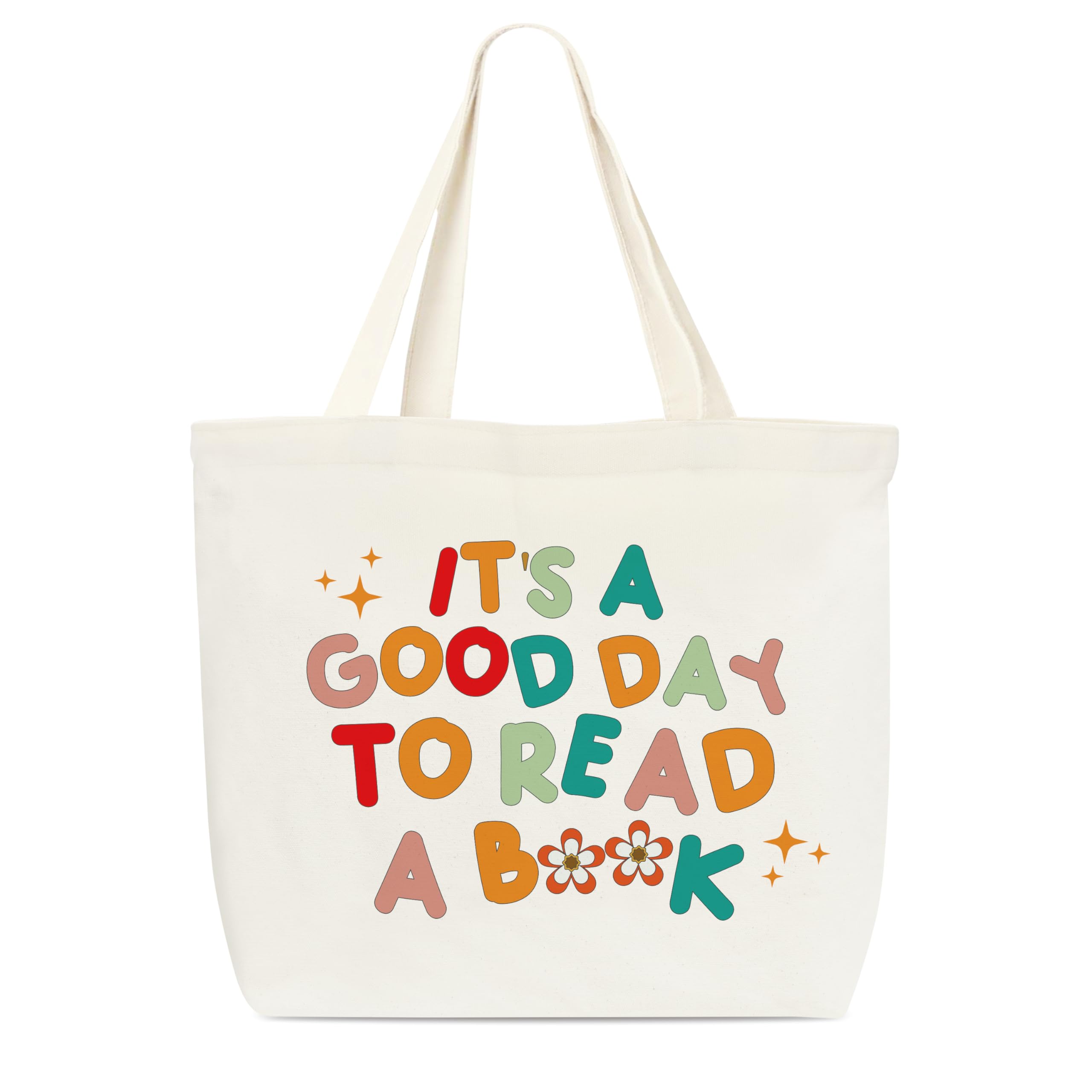 Canvas Tote Bag, Library Shoulder Bag For Reader Bookish Women Friend Bookworm