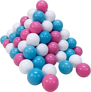 KNORRTOYS.COM- Bälle 100 Juego de Bolas de Aprox. 6 cm de diámetro, sin plastificantes peligrosos, Certificado TÜV, Color Rosa/Crema/Azul Claro (56740)
