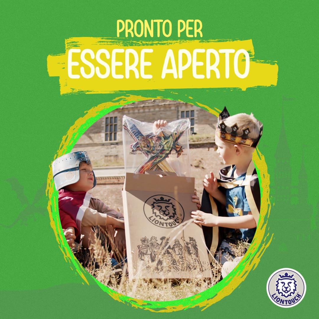 Liontouch - Set di 5 Spade in Gommapiuma per Bambini - Età 3+ | Per Giochi di Combattimento 5 Stili: Drago Fantasy, Re Leone, Principe, Pirata, Vichingo | Armi Giocattolo Sicure e Durevoli per Ragazzi