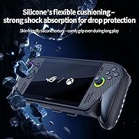 Vista 5 de Funda protectora con función atril para Rog Ally X/Rog Ally 2025 - Funda de TPU a prueba de golpes con soporte, antideslizante y anticolisión Negro