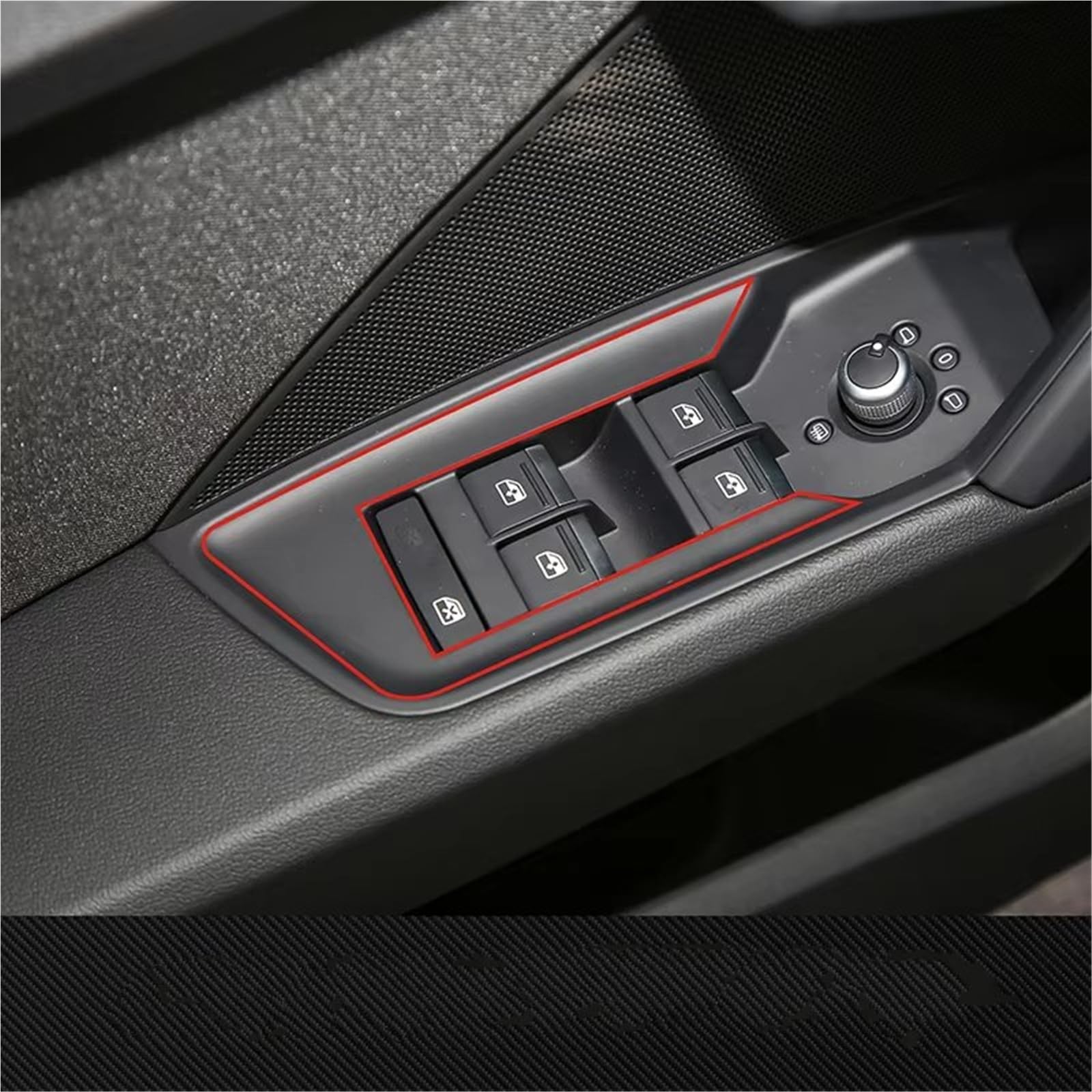 Cambio Pannello Telaio Copertura Pannell Per A3 Per 8Y 2021 2022 Accessori Auto Pulsanti Sollevamento Vetro Della Finestra Telaio Bracciolo Porta Pannello Interruttore Adesivo(LHD)