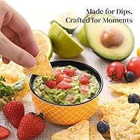 Vista 9 de DOWAN Tazones para salsas con tapas, tazas de cerámica para salsas y condimentos, cuencos para salsas de 4 oz para charcutería, condimentos, salsa