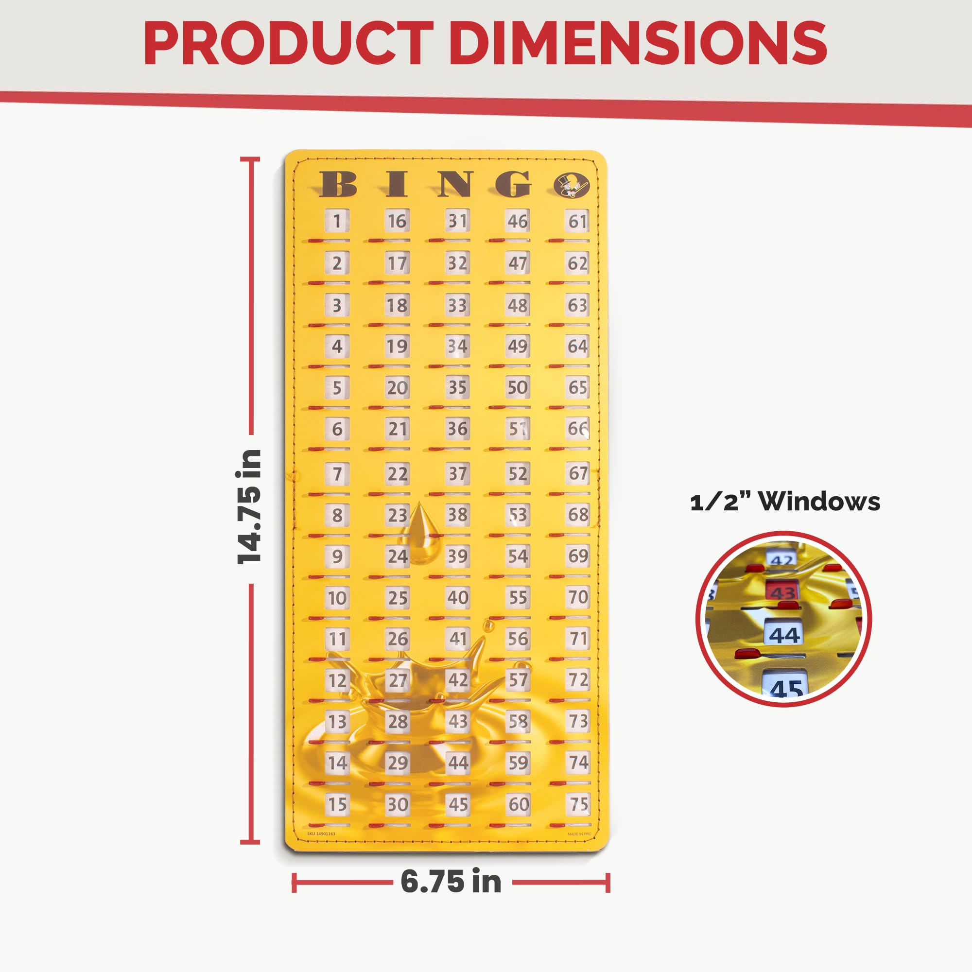 Amazon.com: MR CHIPS Jam-Proof Gold Rush Master Board Bingo Card