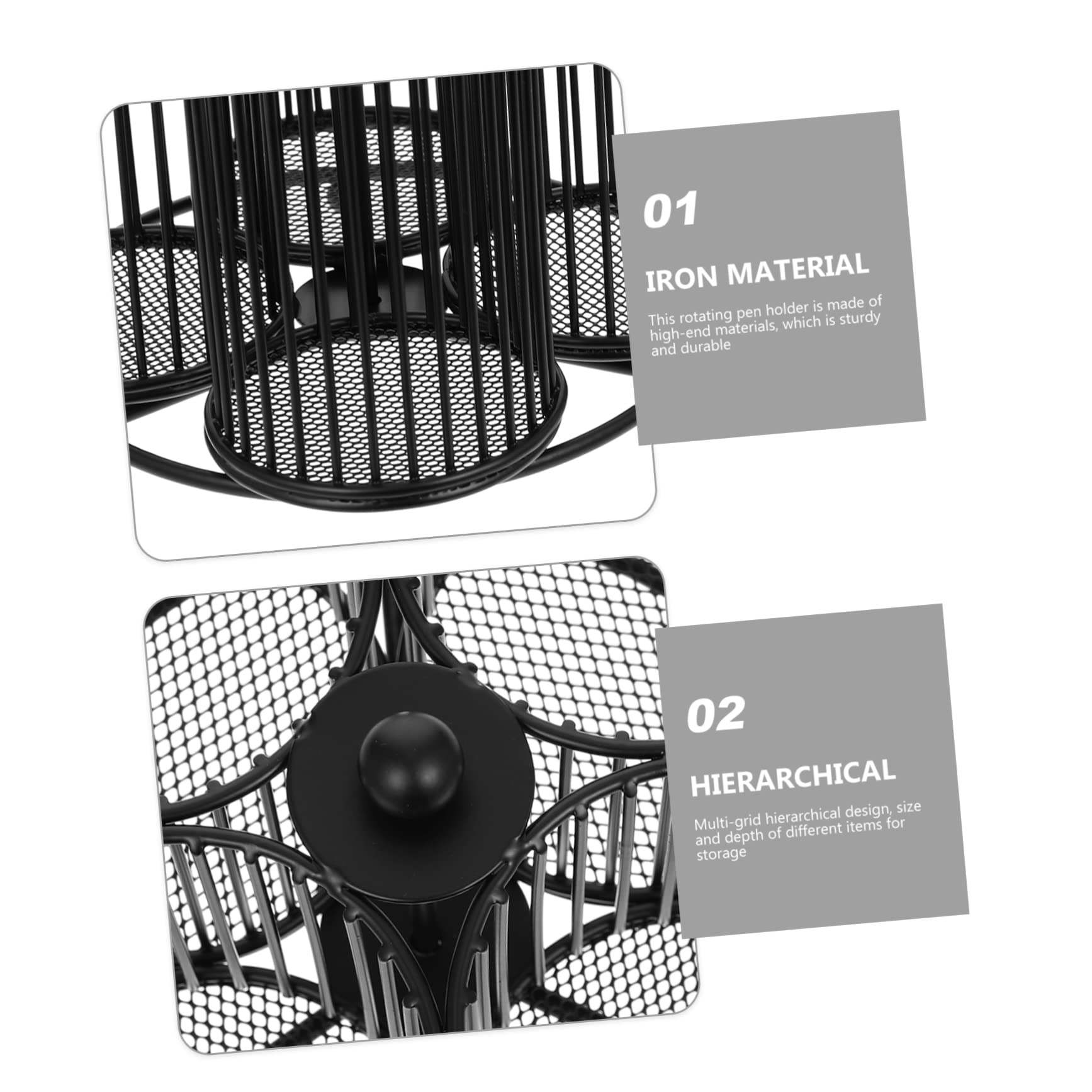DOITOOL Drehbarer Stiftehalter Aus Hochwertigem Material Als Stiftebecher Und Organizer Für Schreibtisch Büro Und Zuhause Platz Für Stifte Anspitzer Und Make-up-pinsel Praktisch Und Langle