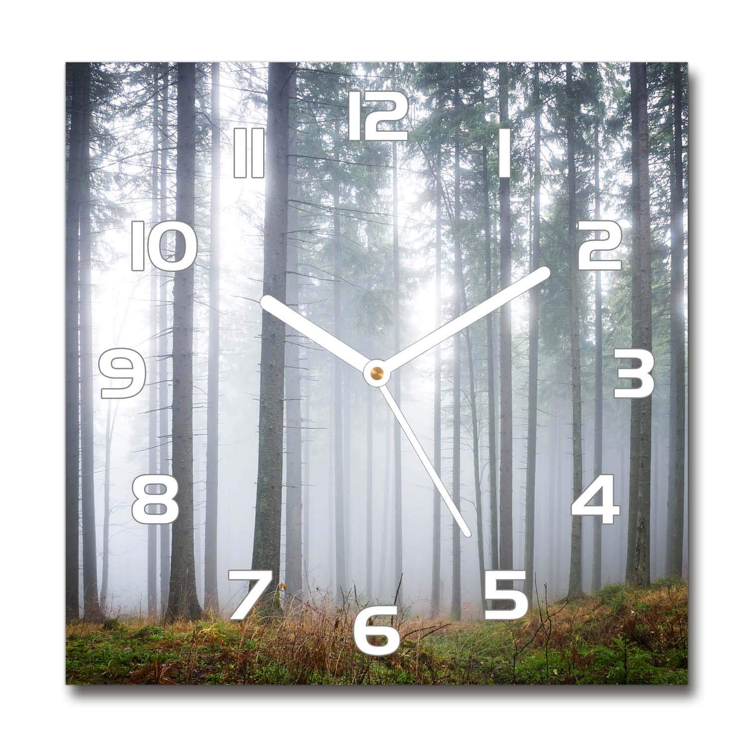 Horloge en verre de sécurité Tulup 30x30cm impression haut de gamme salon moderne