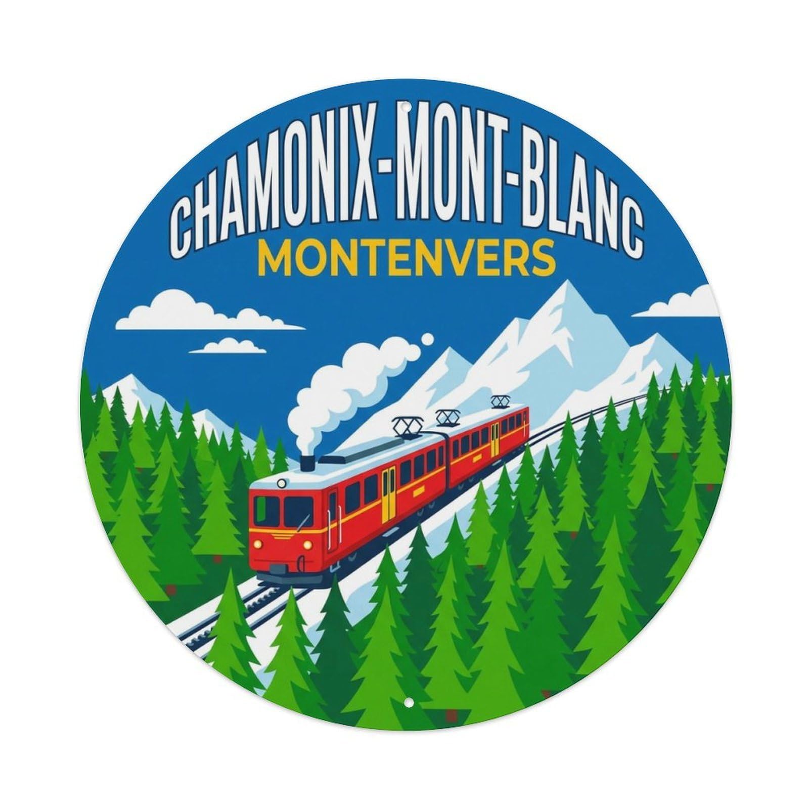 Vintage Travel Chamonix France Wander Metal Tin Sign