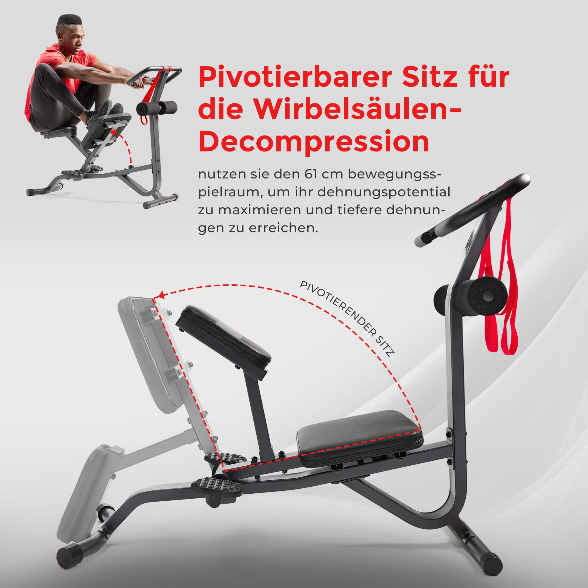 Sunny Health & Fitness Klappbar Roman Chair, Back Hyperextension Bench | Verstellbar Height, Trainiert Rücken, Bauch und Core, Heimtraining, 115-120 kg Belastbarkeit, Verbessert Flexibilität
