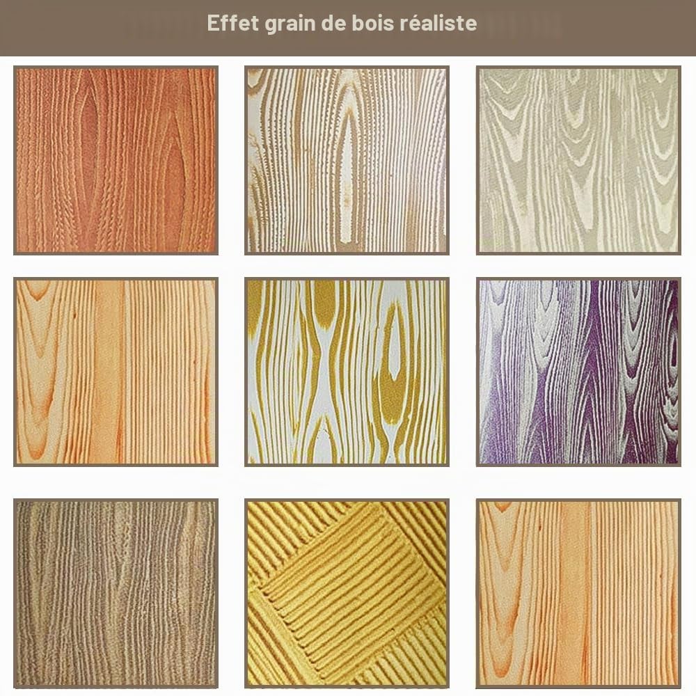 2 PCS Outil de Grain de Bois en Caoutchouc Peinture de Grain de Bois Peinture Imitation Grain Grain à Effet Bois pour Murs Meubles Portes en Bois Cadres de Fenêtres