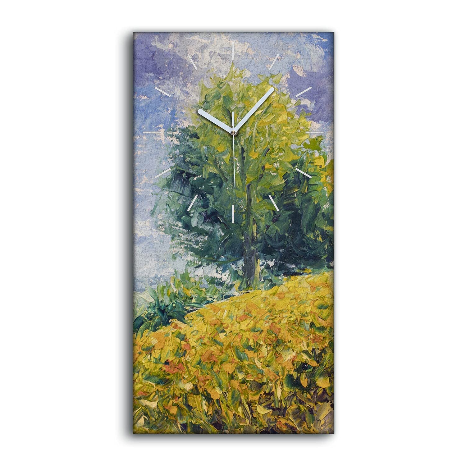 Art Moderne Image Hill Meadow Horloge sur Toile Haute Définition