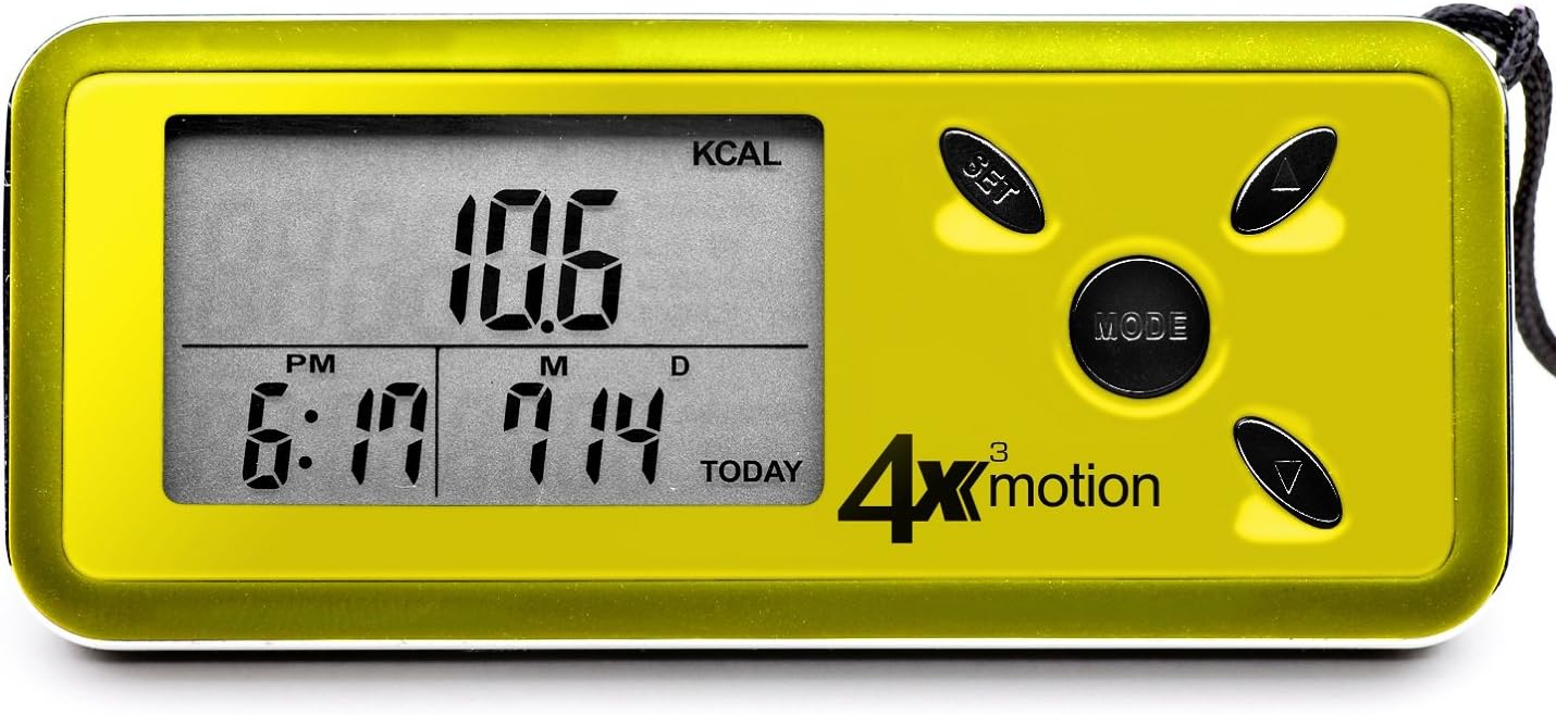 Ozeri 4x3motion Digital Pocket 3D Pedometer with Tri-Axis Technology
