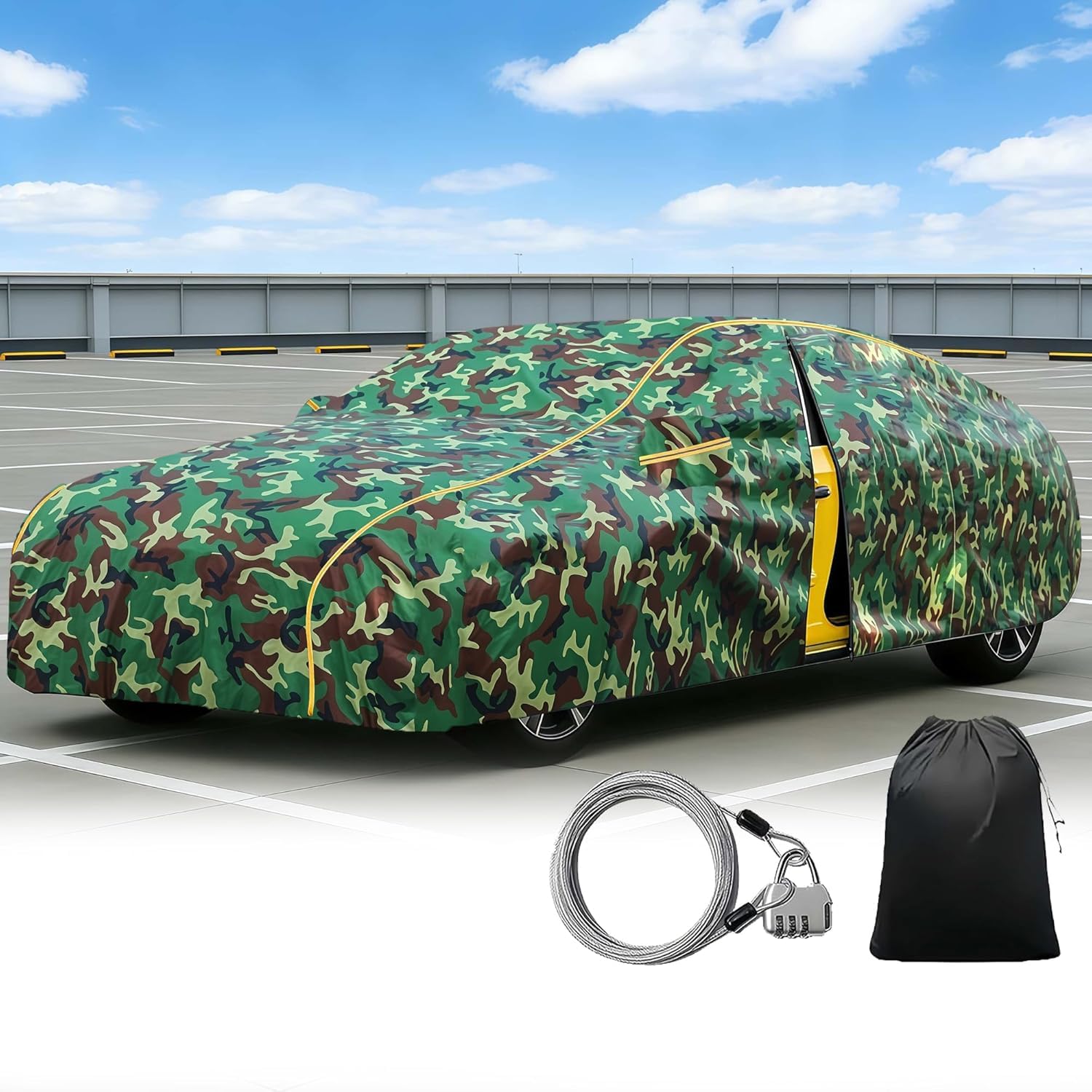 AUHOAZ Full Garage Car Cover for Suzuki Vitara SUV 2015-2025, Waterproof Premium Car Covers All Weather Windproof Snowproof Dustproof Scratch-Resistant UV Protection,Camo