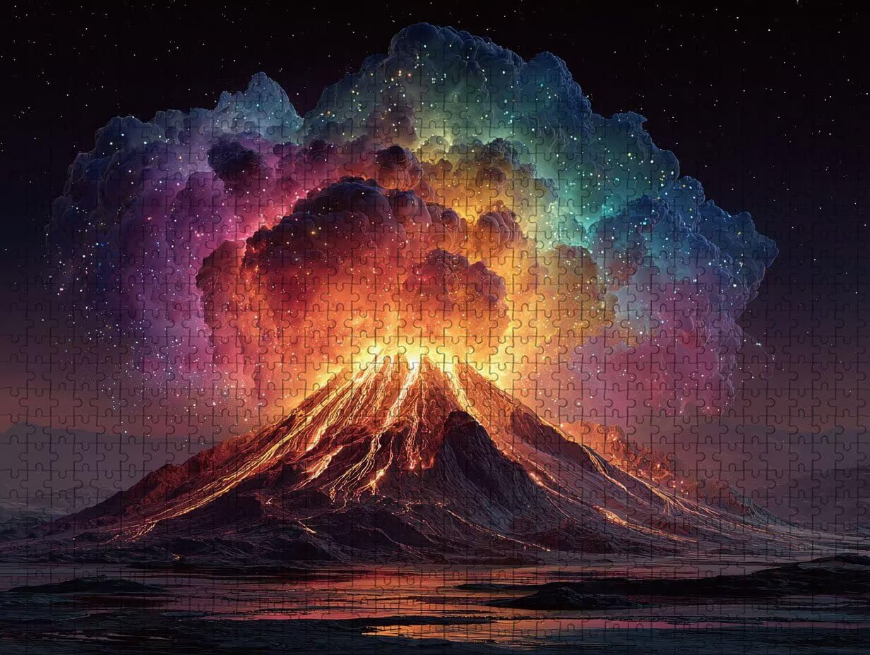Puzzle drewniane 4000 elementów gwiaździste niebo, chmura puzzle dorośli z pudełkiem 141 x 87 cm, aktywność rodzinna, gra edukacyjna najwyższej jakości wyzwanie puzzle, dla dorosłych nastolatków