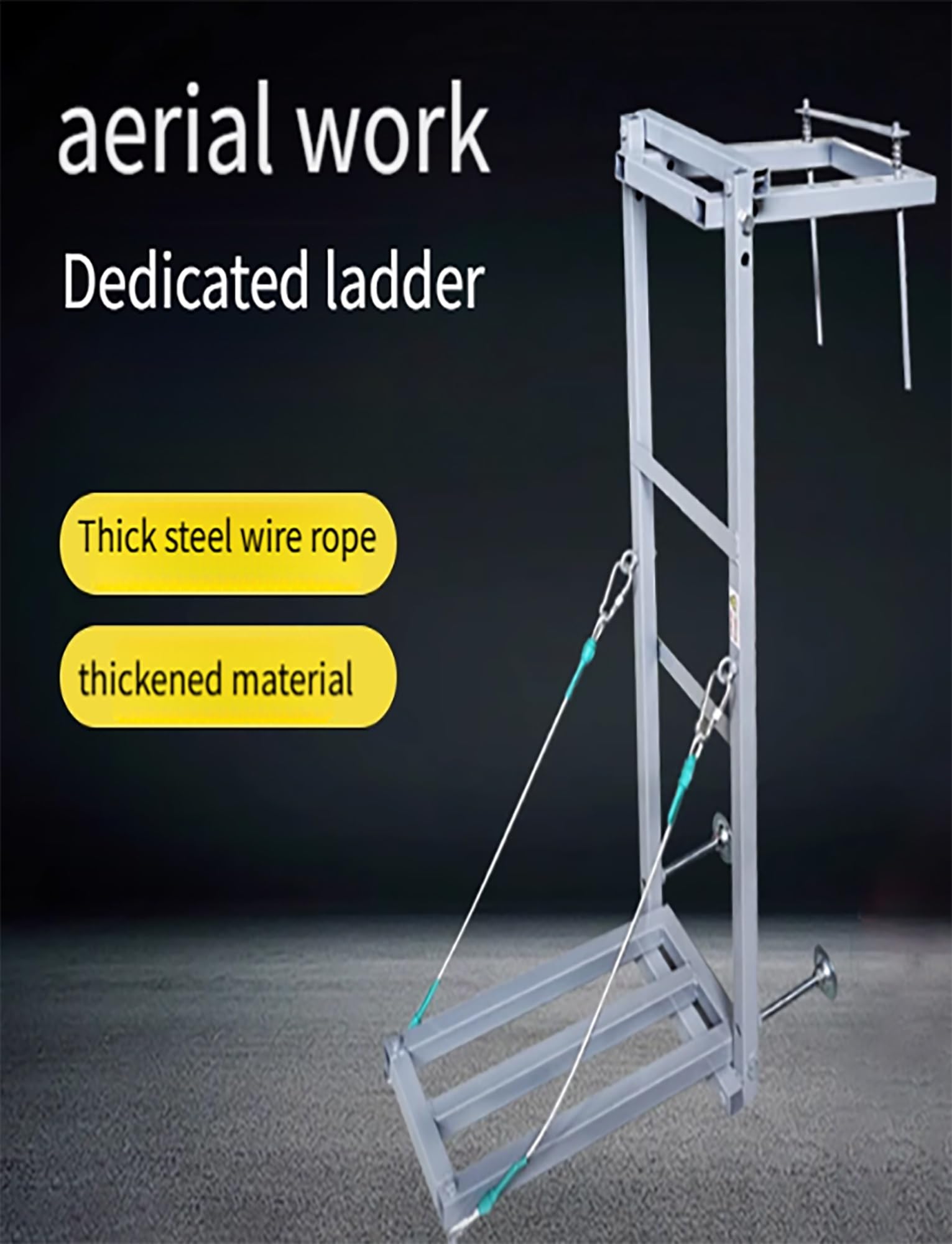 Escalera de instalación ajustable para unidades de CA montadas en la pared, herramienta de autoinstalación para configuración de aire acondicionado al aire libre