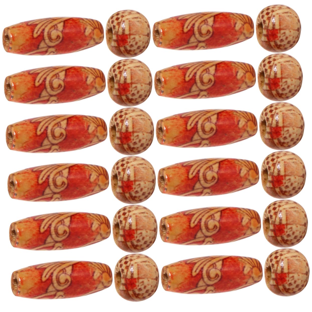 STOBOK 400 Piezas Decoran Cuentas Espaciadoras Accesorios De Cuentas De Madera Redondas