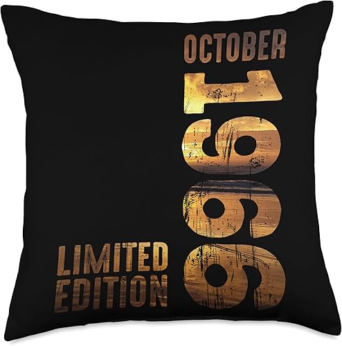 Month October 1966 Retro Sunset 1966 Vintage 1966 Since 1966 Throw Pillow