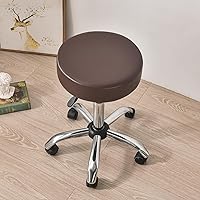 Vista 7 de HAOYONG Juego de 4 fundas redondas para taburetes de bar, impermeables, de poliuretano, fundas elásticas para taburetes de bar, fundas para sillas