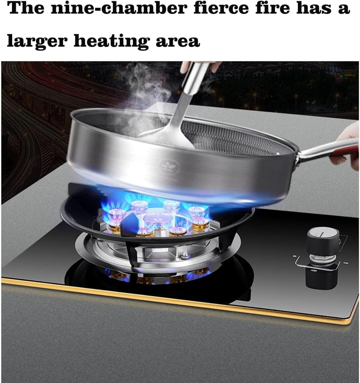 Indoor Portable Gas Stove - Single Burner Cooktop Hob, Tempered Glass with Timer Function, Freestanding Camping Outdoor Cooker, Easy To Clean(NG)(Ng)