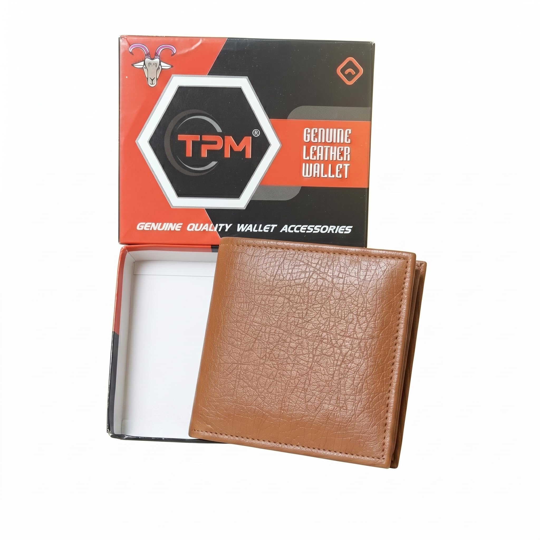 Tan Artificial Leather Wallet for Men - Stylish Light Brown Bifold Wallet with Premium Pebbled Texture-image-22