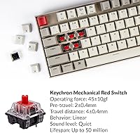 Vista 3 de Keychron K8 87 teclas Tenkeyless Layout inalámbrico Bluetooth teclado mecánico para juegos Mac, multitarea tipo C teclado de computadora con cable