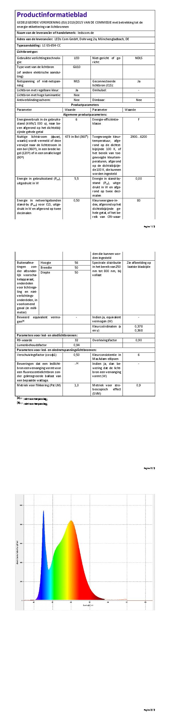 ledscom.de 2 spoty ścienne WAIKA, jednopłomienne, z przełącznikiem, GU10, biały mat, w zestawie z lampą LED Smart Home RGBW GU10, 5.41W, 473lm