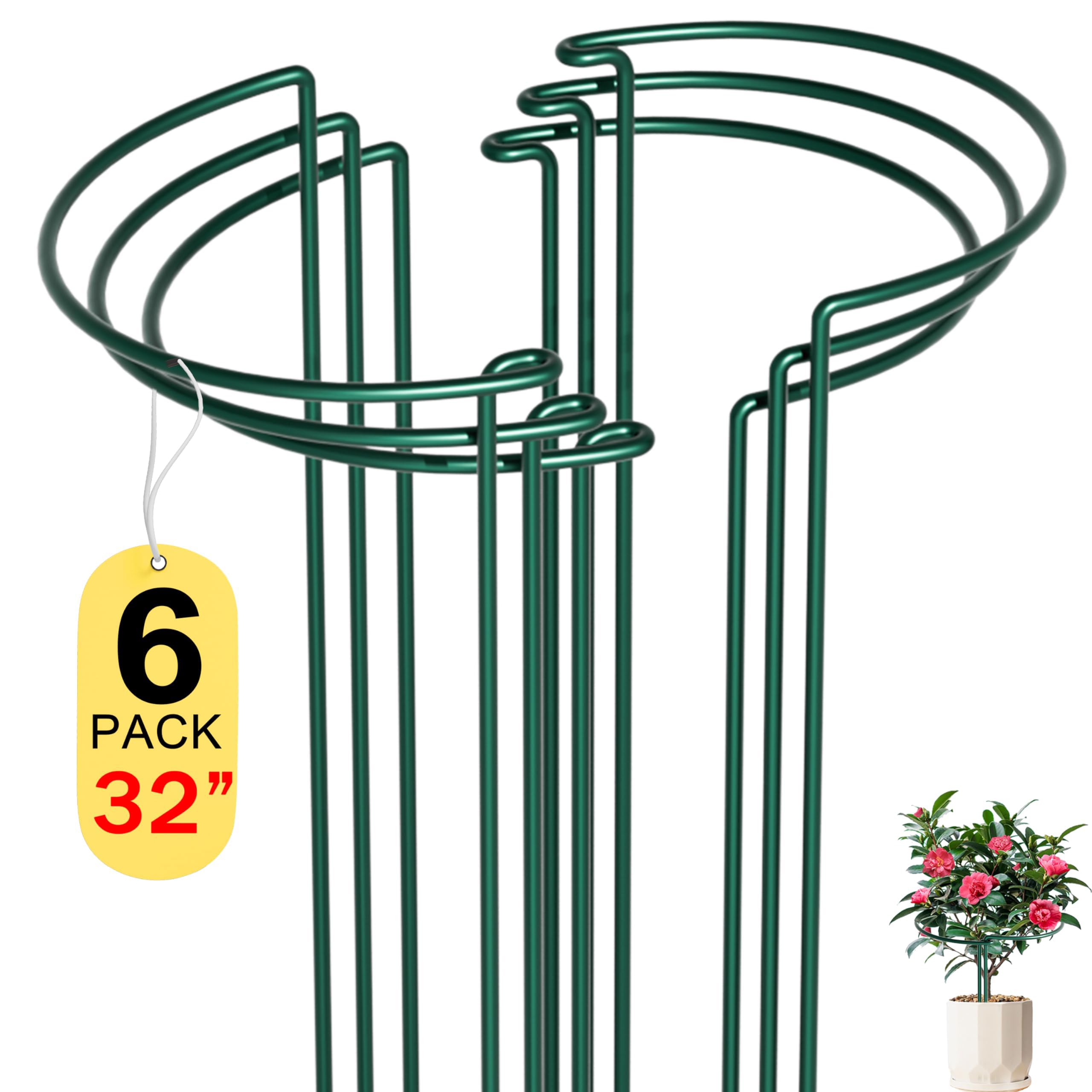 SYITCUN 6 Pack Peony Cages and Supports