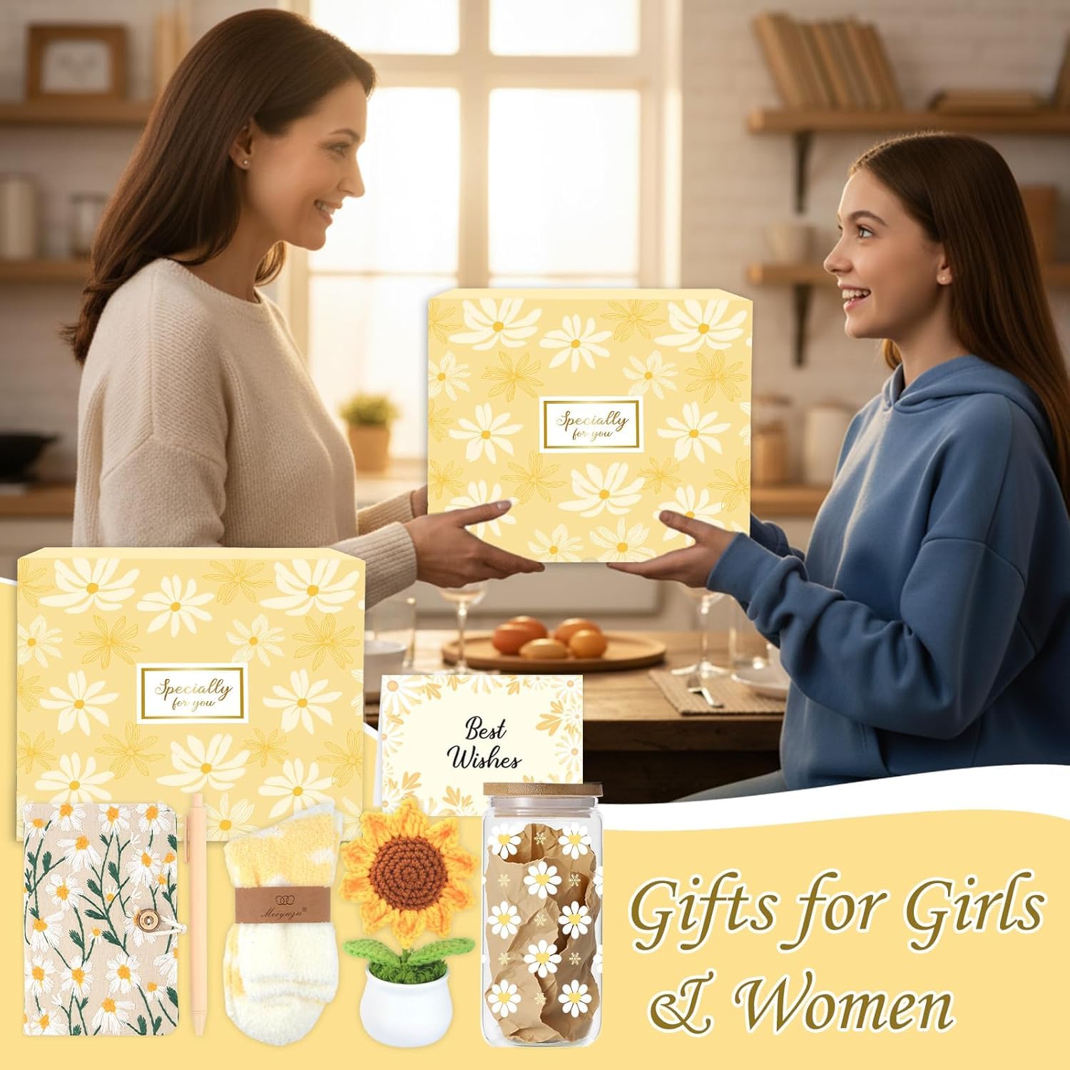 Regali per Ragazze Adolescenti di 8 9 10 11 12 13 14 15 anni, Regalo di Compleanno e Inizio scuola per Ragazza 8 ai 15 Anni, Tazza di Vetro con Coperchio e Cannuccia, Tazza da Caffè con Stampa Fiori