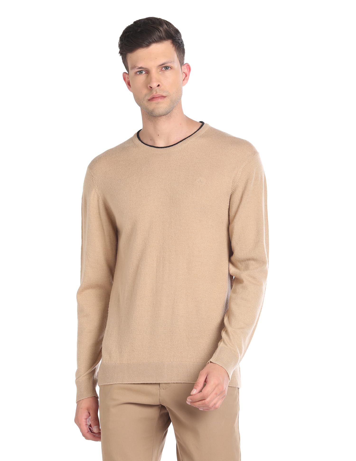 Mens Wool Round Neck Sweater-image-13