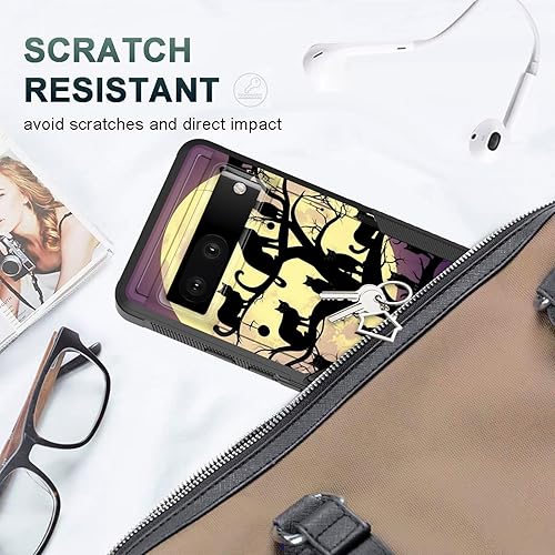 Miniatura 4 de Funda para Pixel 7a, funda protectora híbrida de doble capa resistente a prueba de golpes de policarbonato duro de silicona suave TPU para Google