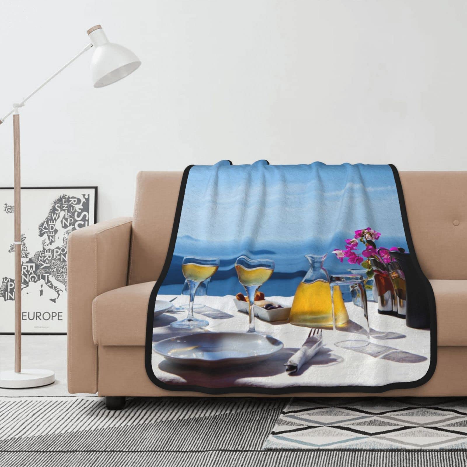 Couverture en flanelle confortable double face au design imprimé haut de gamme
