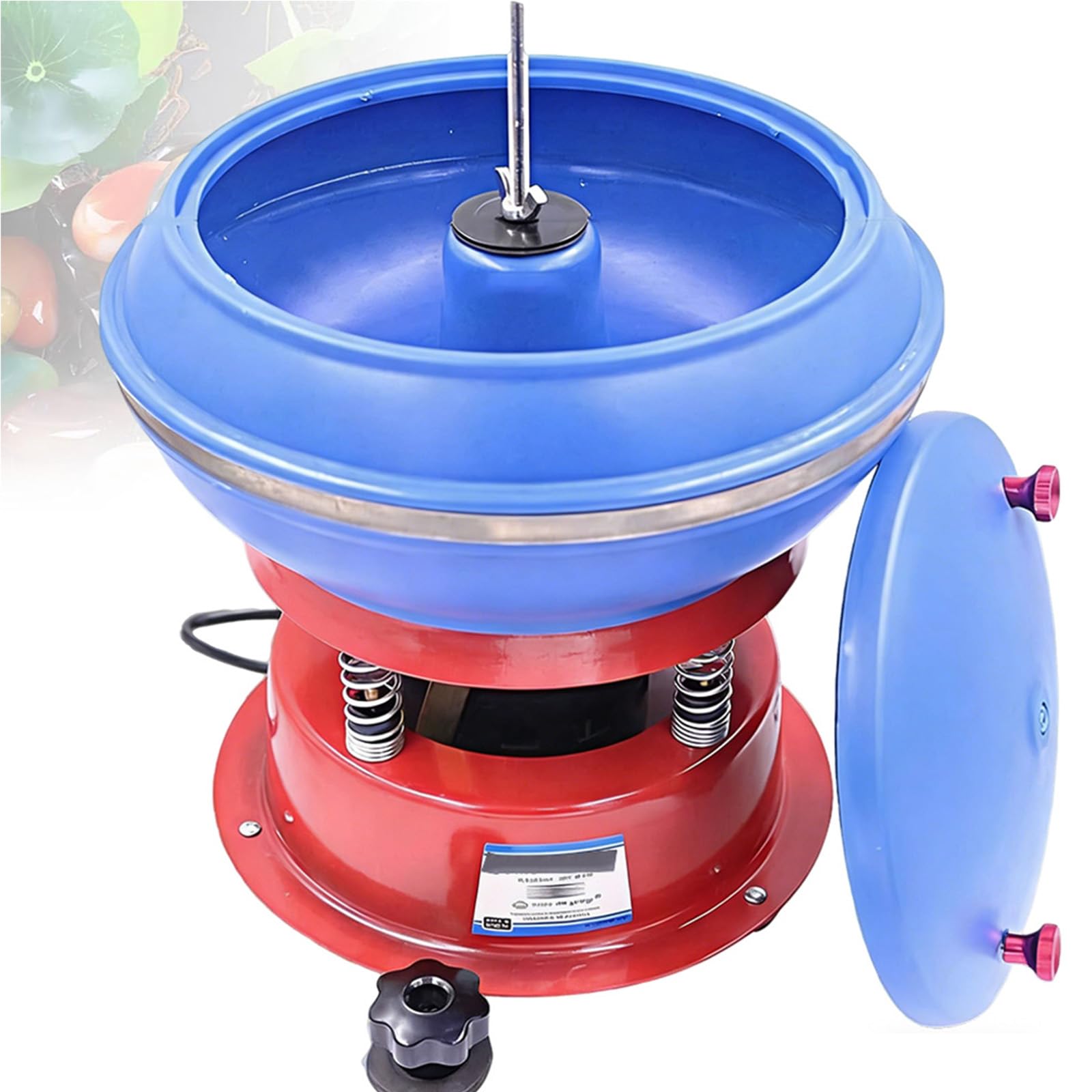Fhrka Amber 3.5L Vibratory Tumbler Polisher Machine, Metal Jewellery Grinding Tools, High-Efficiency Motor And Strong Load Capacity