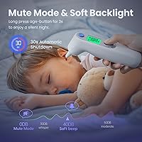 Vista 5 de Termómetro de oído, termómetro digital de oído para niños y adultos, termómetro para bebés de alta precisión con resultado en 1s, código de 3