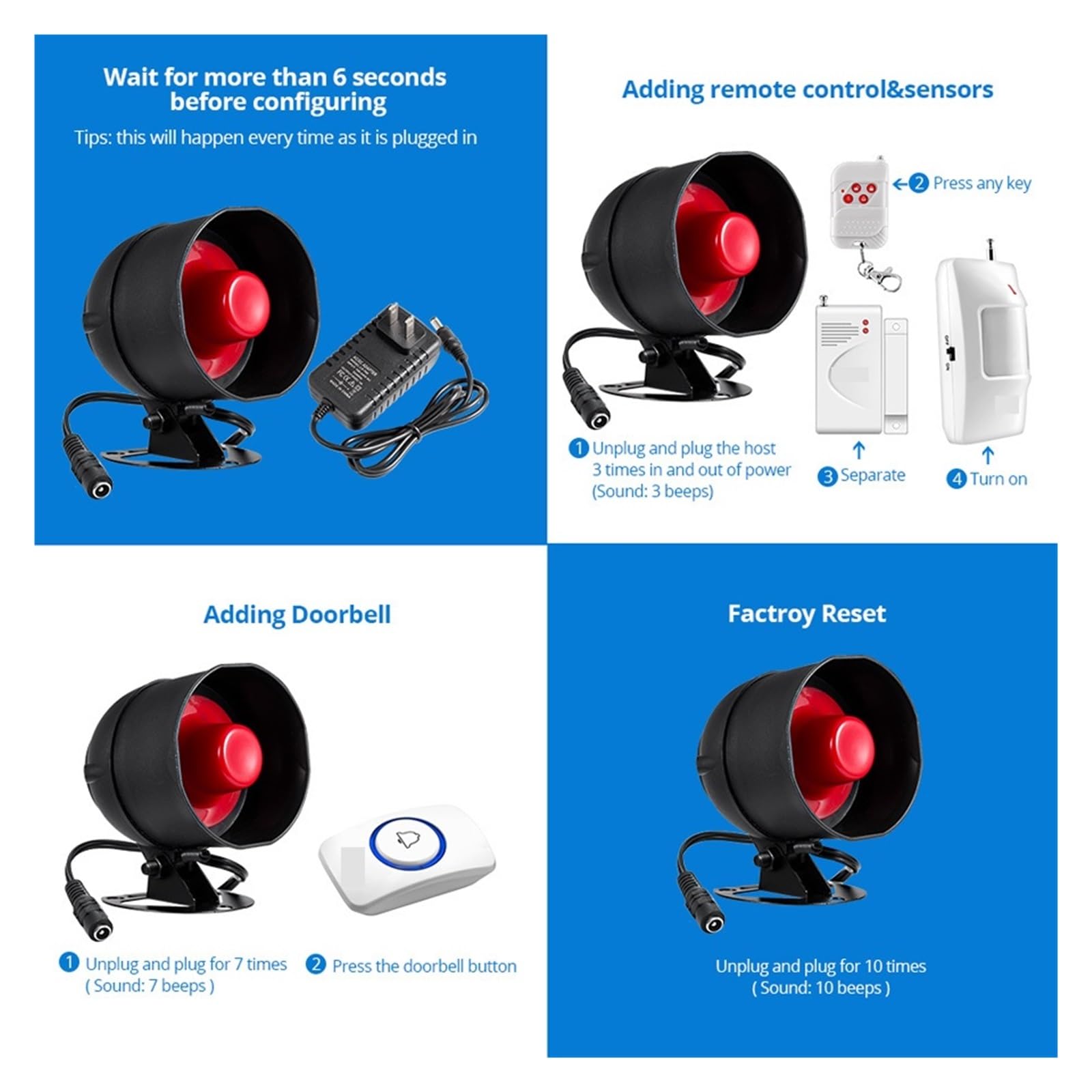 Sistemi Allarme Casa Di Allarme Sicurezza Wireless Smart WIFI Sirena Sensore Movimento For Antifurto Domestico Compatibile(Not WIFI KIT 2)
