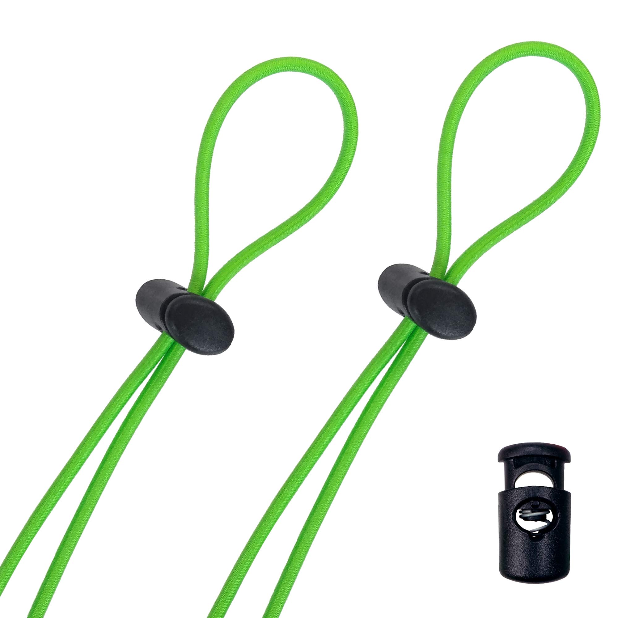 Flow Goggle Strap Kit (2-Pack) Bungee Cord Straps for Swim Goggles - Solid Colors