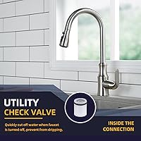 Vista 7 de Reemplazo de cabezal de llave de cocina Angle Simple, conector macho de rosca de G 1/2 o 13/16 pulgadas, probado según NSF/ANSI/CAN 61 y 372