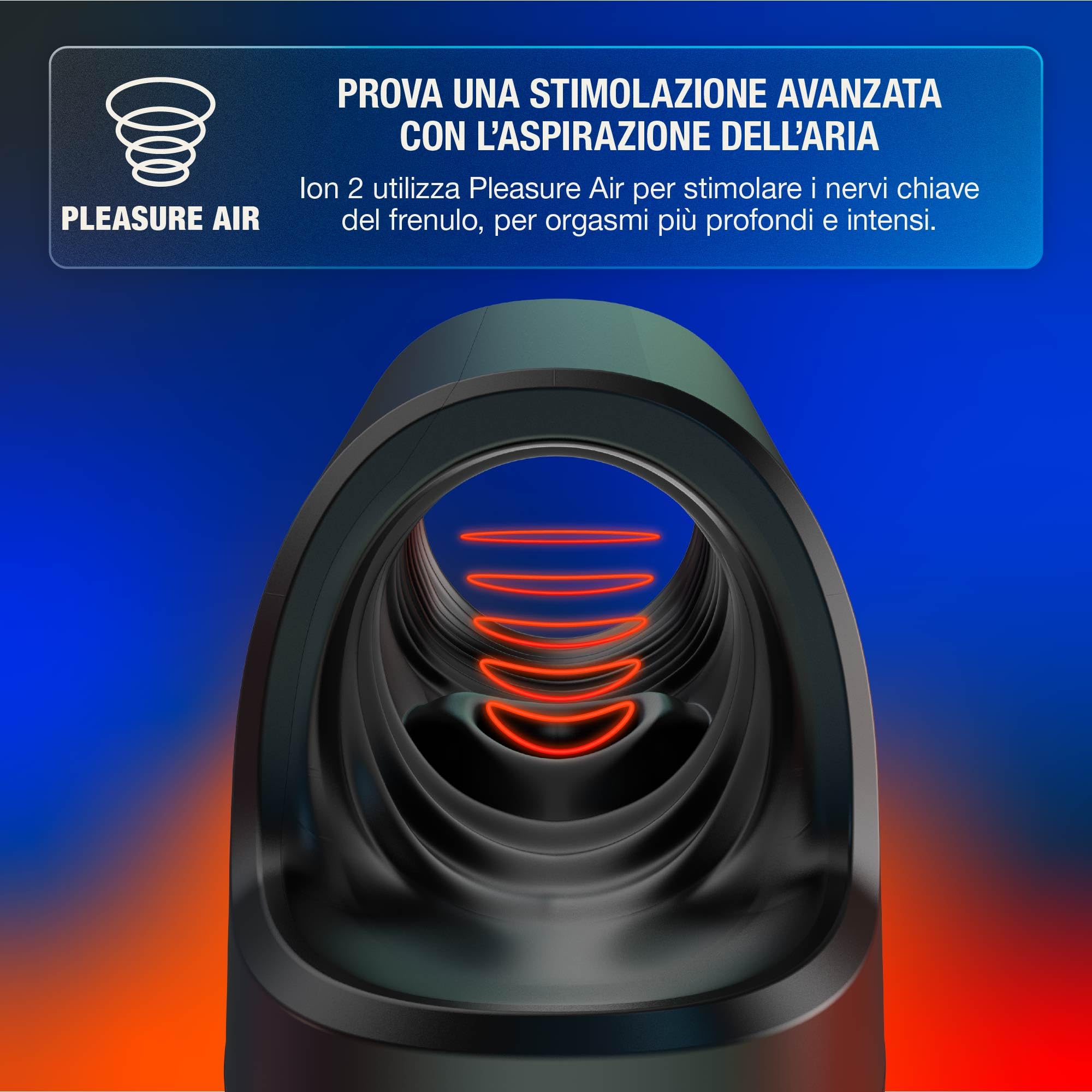 Arcwave Ion 2 Masturbatore Maschile Pleasure Air | Masturbatore a Suzione in Silicone | Sex Toy Uomo con Smart Silence | Giocattolo Erotico Automatico a Mani Libere | Impermeabile e Facile da Pulire