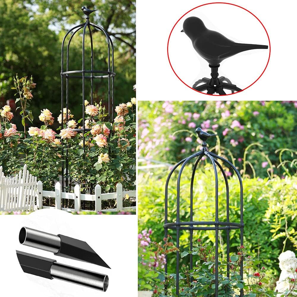 Garden Obelisk for Climbing Plants, 6Ft-10.8Ft Rose Arbor Indoor Outdoor - Bird Decoration Tower Obelisk Trellis, Potted Plant Support Stand