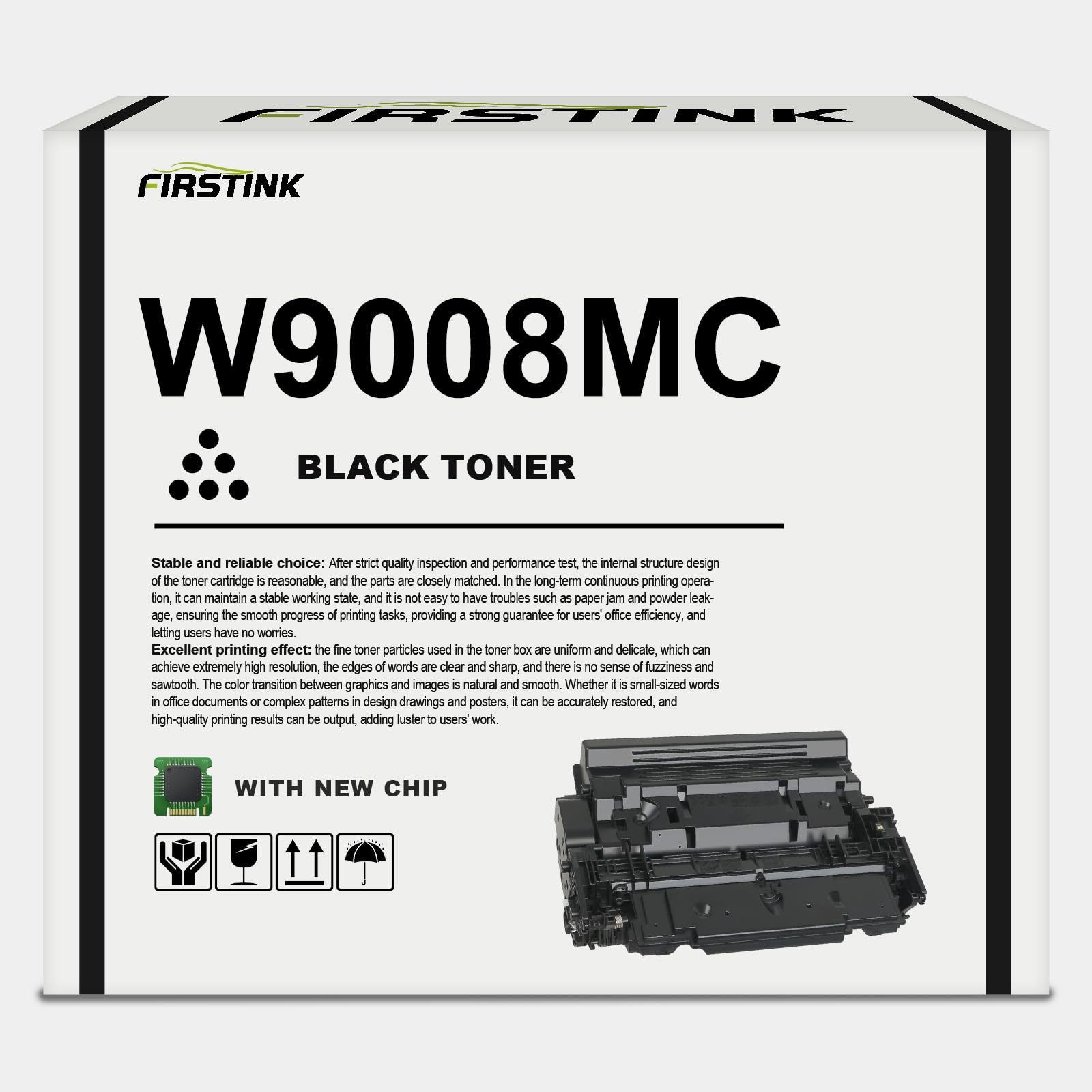 FIRSTINK High Yield W9008 W9008MC Black Toner Cartridge [23,000 Pages] Replacement for Managed E50145dn Flow MFP E52645c MFP E52645dn Priners Toner