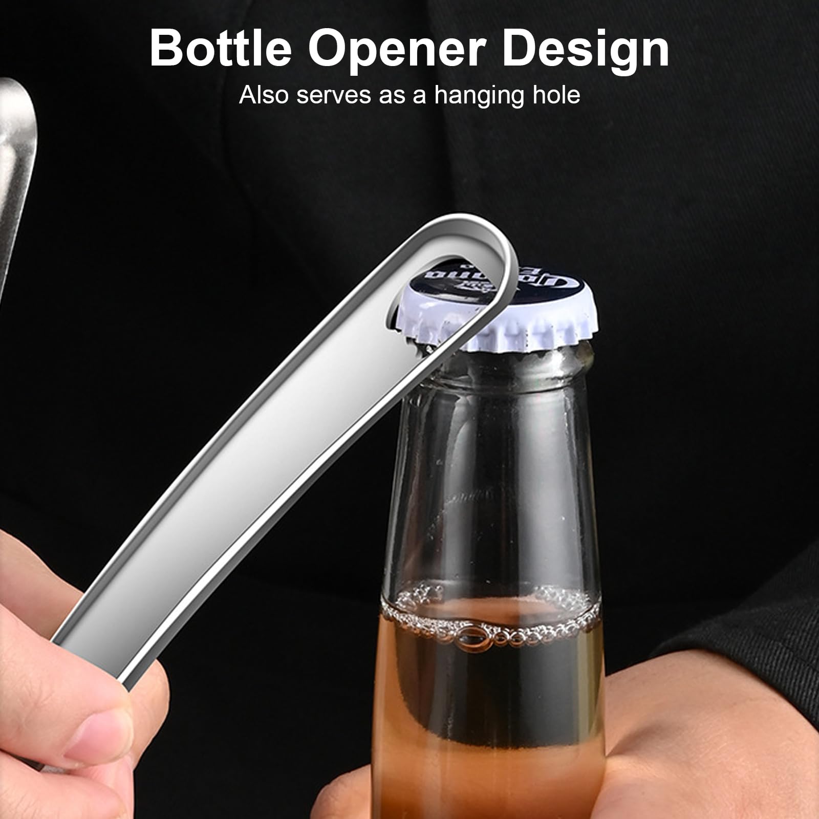 Pinza da Cucina in Acciaio Inox, Pinza Anti-Scaldature con Testa Larga in Silicone a Texture Ondulata, per Togliere Ciotole e Piatti Caldi dal Forno e Friggitrice ad Aria