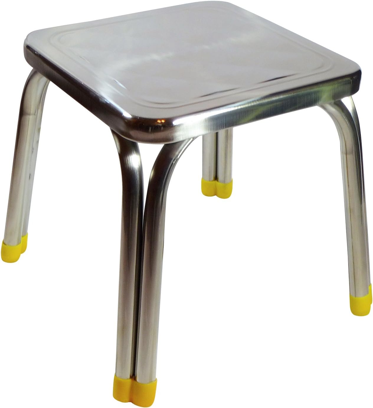 Stainless Steel Stool - 12 Inches Tall - All Metal Step Stool, Adult Footstool or Kids Playroom Stool