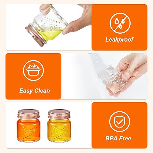 Miniatura 10 de 36 vasos de chupito con tapas de 2 onzas, vasos de chupito, aptos para lavavajillas, para bodas, fiestas, hogar, bar, bebidas, regalos de postres