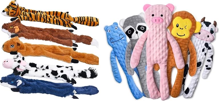 SHARLOVY No Stuffing Dog Toys, Crinkle Interactive Dogs Toy for Boredom, Puppy Toys for Teething to Keep Them Busy, Cute Squeaky Dogs Toy for Small, Medium, and Large Breed