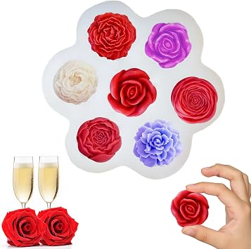 1 Pack Flower Silicone Mold Kit, Multi Use for Candle Soap Resin with Wick Holders & Wicks