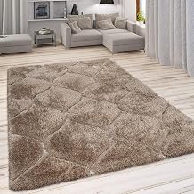 Shaggy Carpet for Living Room 3X5 FEET Fluffy Plush Area Rug, Thick Fur Floor Carpet Modern Cozy Rug for Home Decor, Kids Room Bedside Hall, Durable Comfortable Shaggy Rug (Beige)