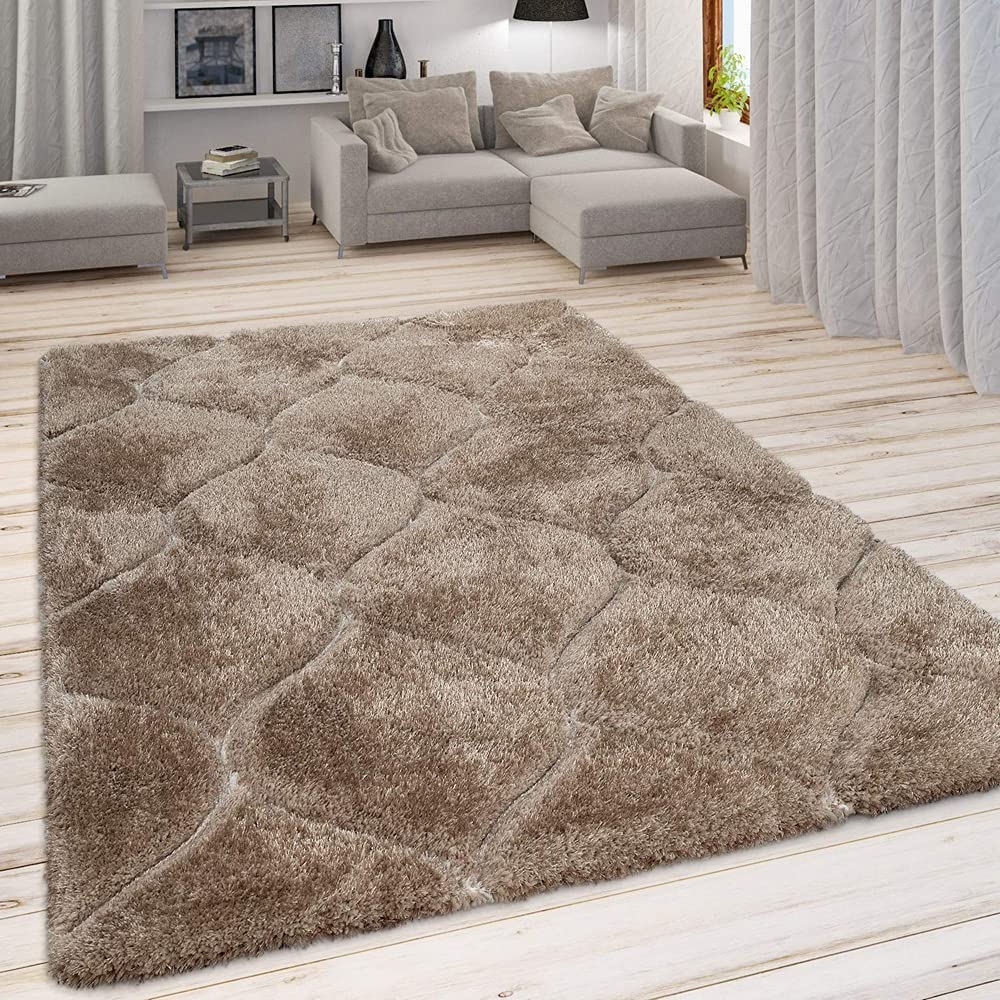 Rug Studio Carpet for Living Room Shaggy Rug 3X5 FEET Handmade Microfiber Cozy Super Soft Plush Shaggy Modern Carpet, Bedroom, and Home Decor Cozy & Durable Floor Mat (Beige)-image-45