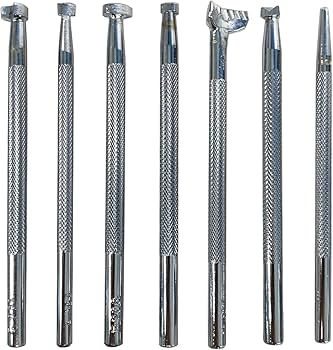 Amazon.co.jp: クラフト社 革工芸 刻印棒 基本 7種セット レザー