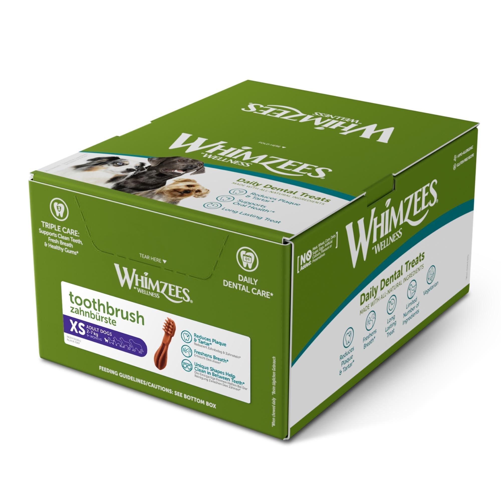 Whimzees Cepillo de Dientes tamaño XS / 350 Unidades en Pantalla, 1 Unidad (1 x 2,8 kg)