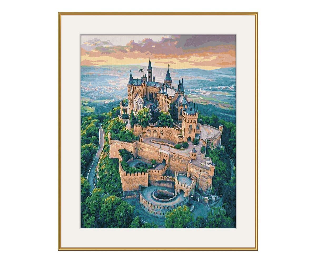 Schipper 609130882 - Dipingere con i Numeri, Burg Hohenzollern, Pittura per Adulti, pennelli e Colori acrilici, 40 x 50 cm