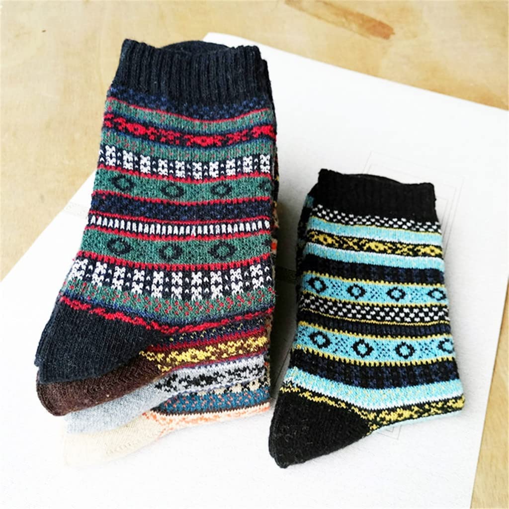 Jesień zima mężczyźni pogrubione ciepłe Harajuku retro moda codzienne wełniane skarpety śnieg skarpety (kolor: A Rozmiar: 39-45) (kolor: B, rozmiar: 39-45)
