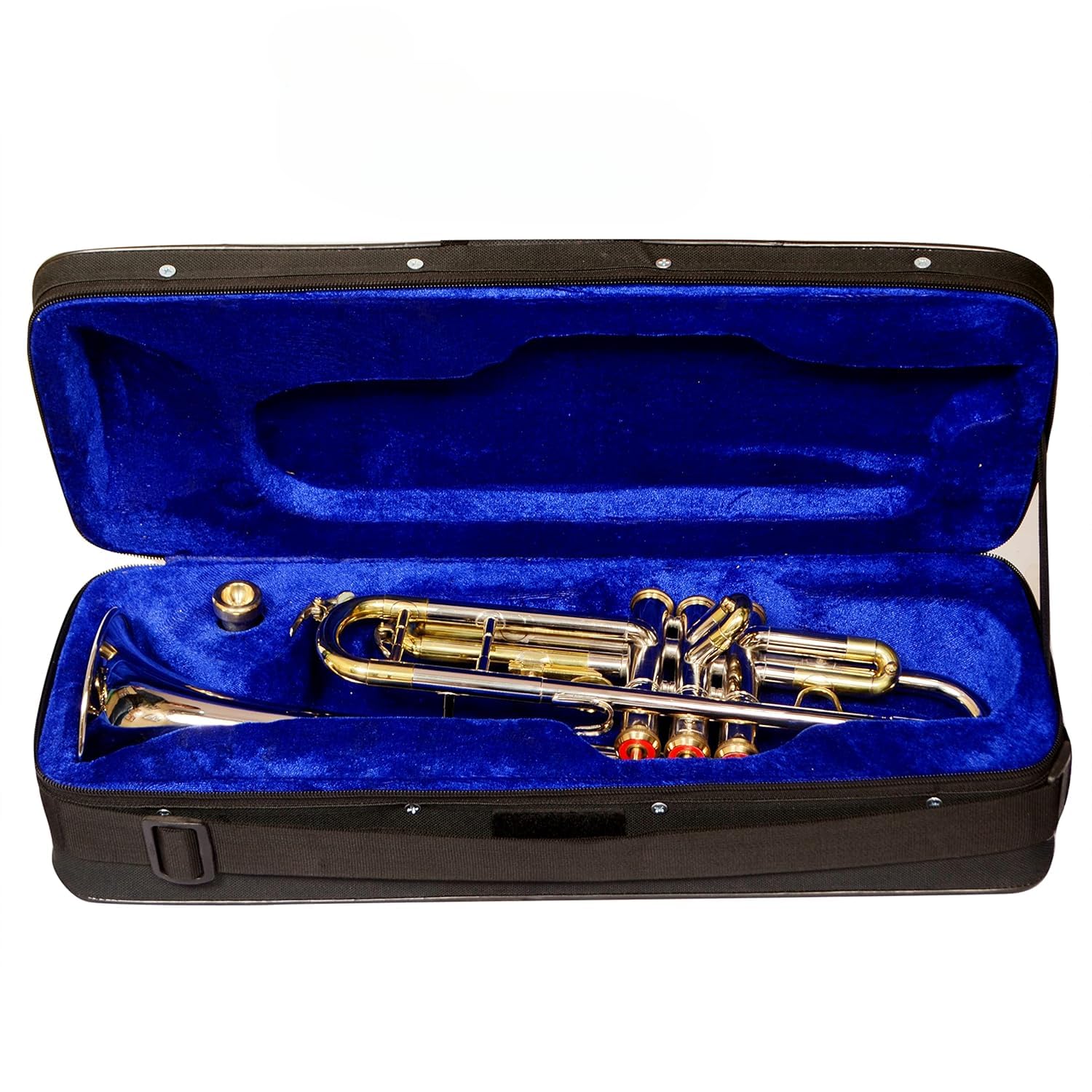 Tromba Bb Pitch con custodia rigida, molla, boccaglio e paio di guanti in design unico, qualità di esportazione per band da concerto, principianti, intermedi e professionisti