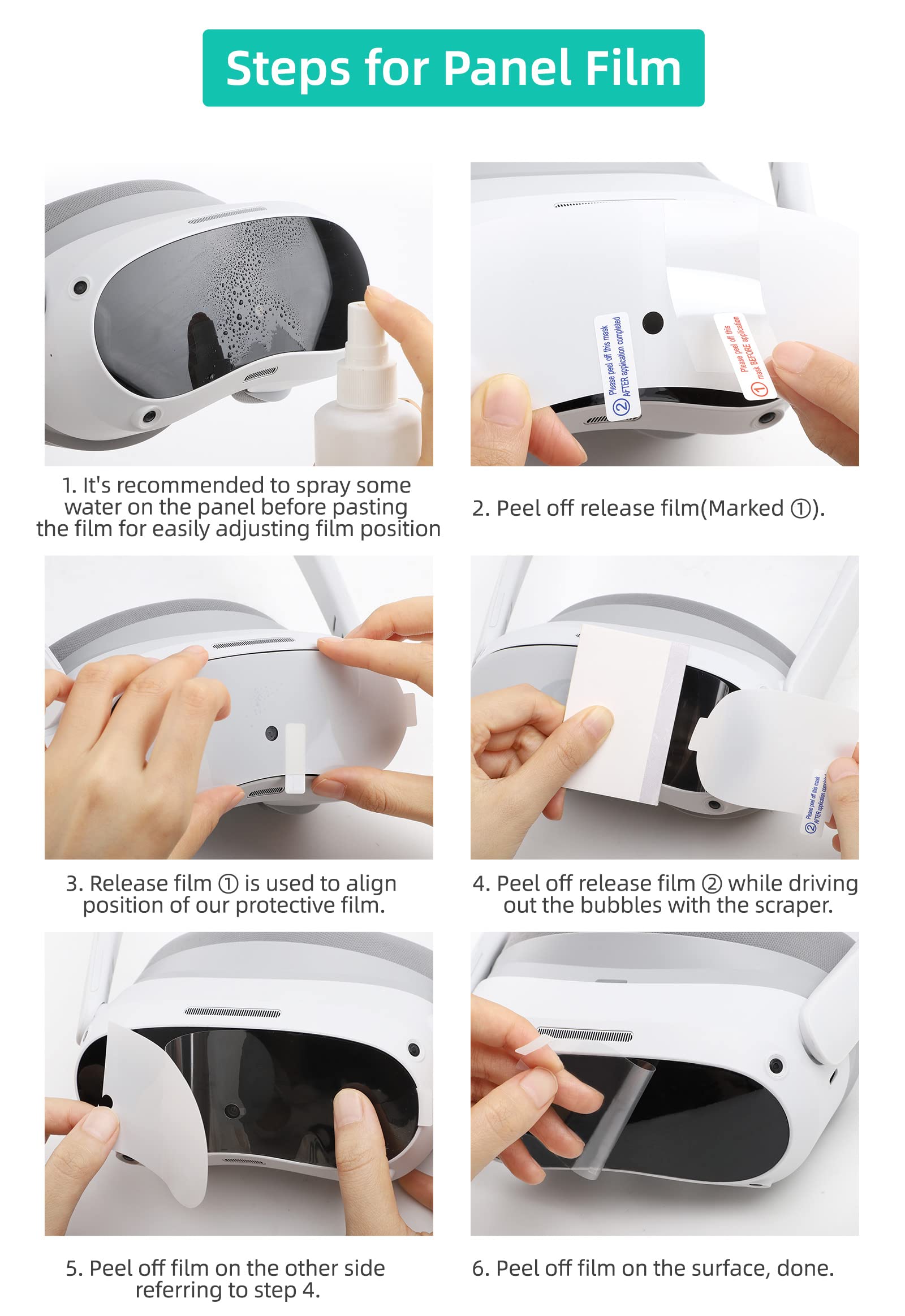 2 Set Film de Protection Souple pour PICO 4 Casque VR Casques de réalité virtuelle pour Les Lunettes et Ecran Anti-Scratch Anti-Huile Anti-Empreinte Digitale